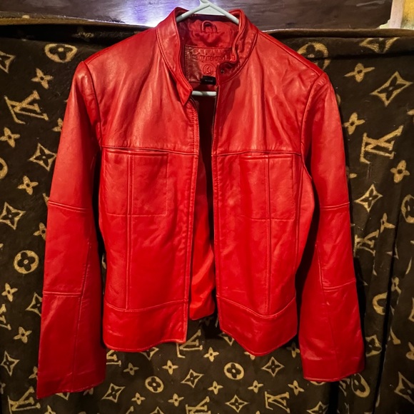 Jackets & Blazers - Kathy Ireland Ginuwine, leather and polyester interior size M red super soft